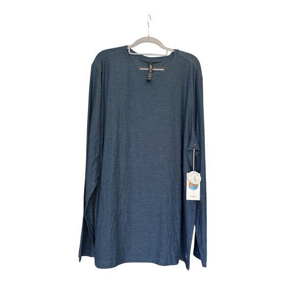 Vuori Other - Vuori Men's Long Sleeve Strato Tech Tee Shirt Pool Blue Size XXL New w/tag